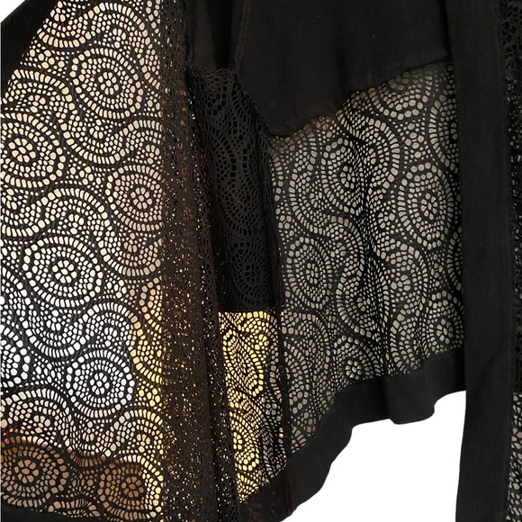 Sady & lu black knit lace high low sweater - Picture 3 of 8